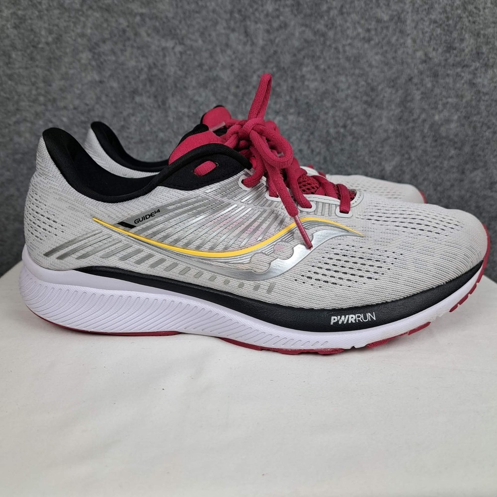 Saucony Guide 14 Womens 10.5  Alloy Cherry Running Shoes PWRRUN Formfit Sneakers